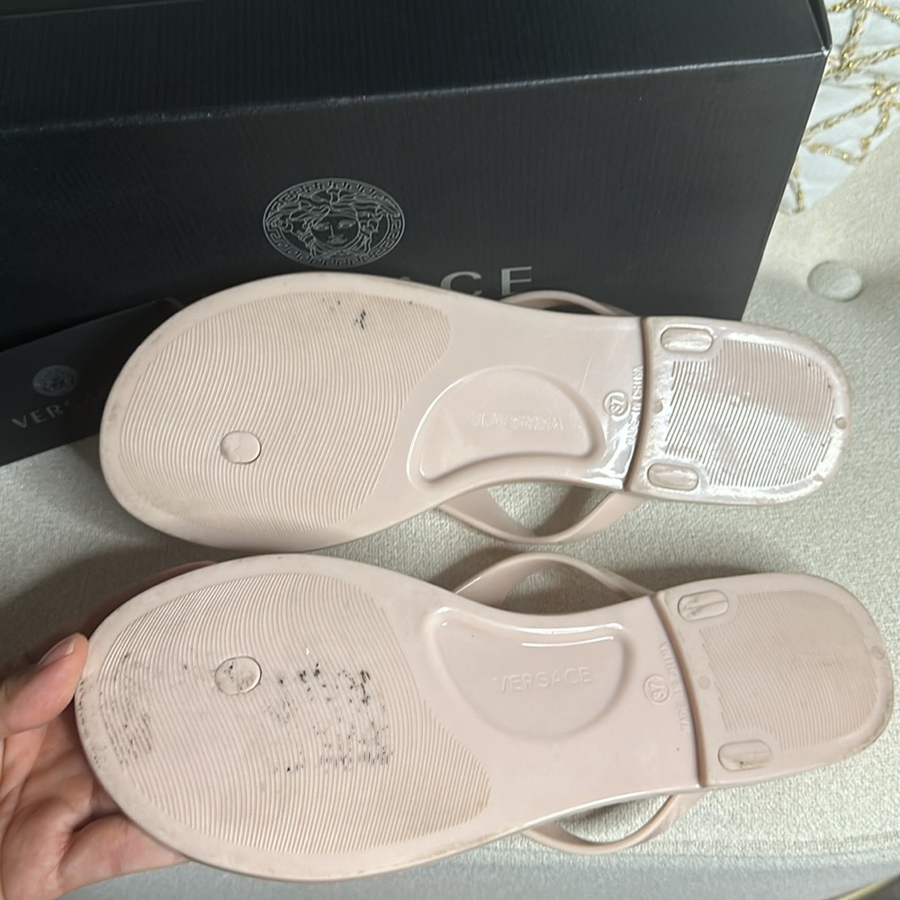 Versace Rubber Thong Sandals - Picture 3 of 4